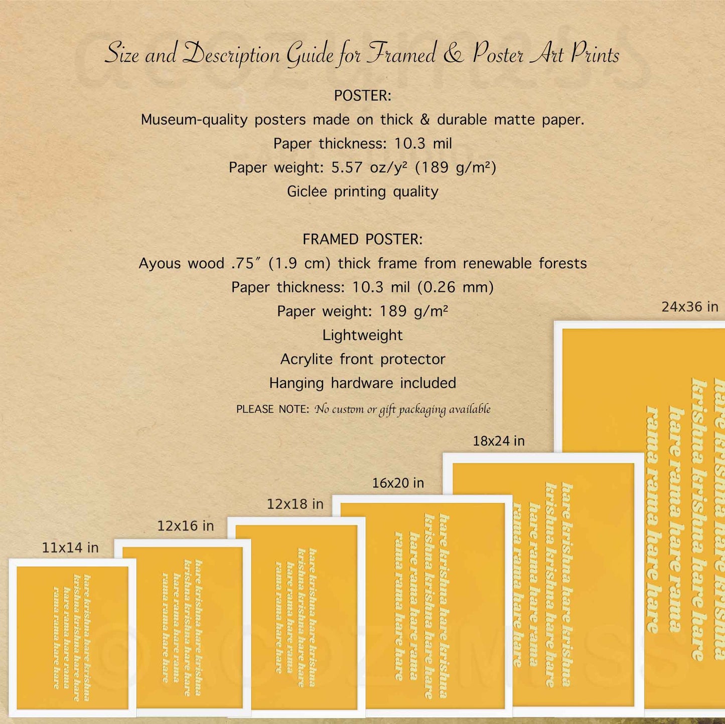 Hare Krishna Mantra Poster | Mahā-mantra | Great Mantra Print - A Cozy Mess