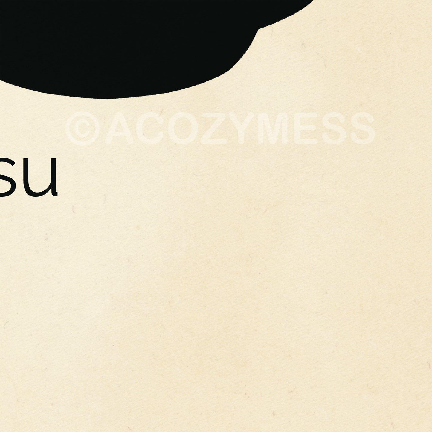 Close-up view of the “Itadakimasu” poster showcasing the bold black Japanese typography on a minimalist beige background.