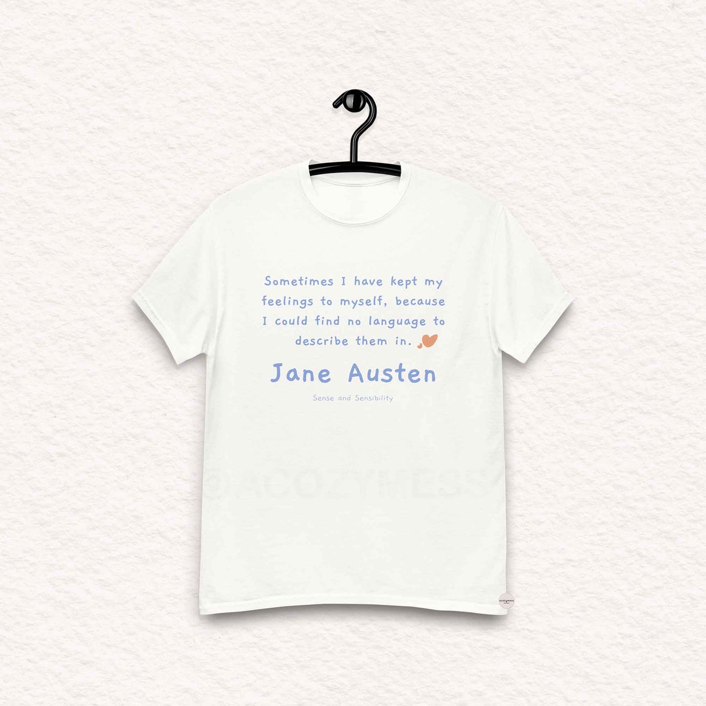 Jane Austen Tshirt in white color