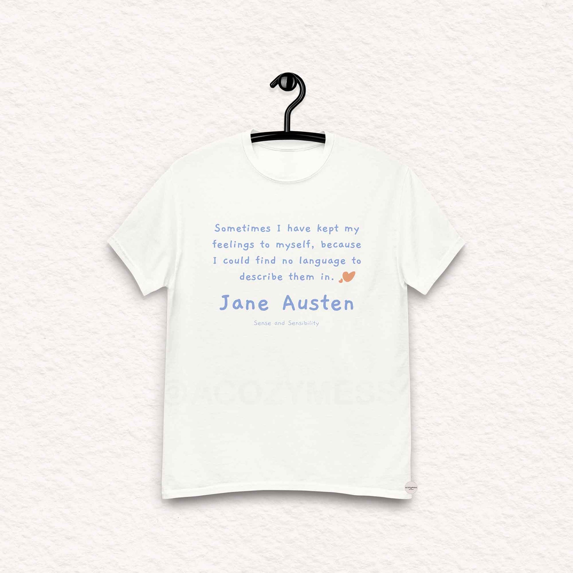 Jane Austen Tshirt in white color