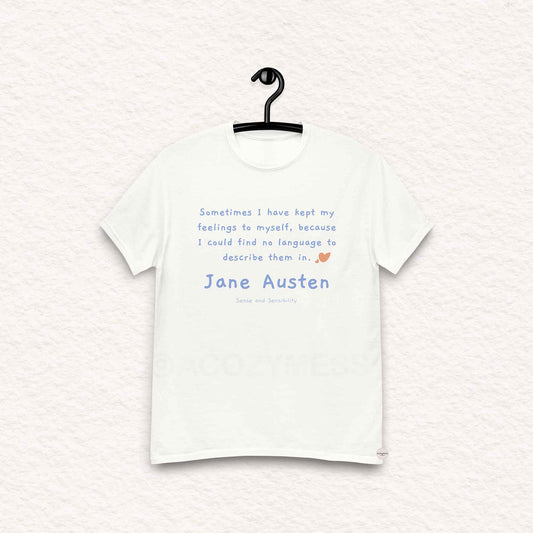 Jane Austen Tshirt in white color