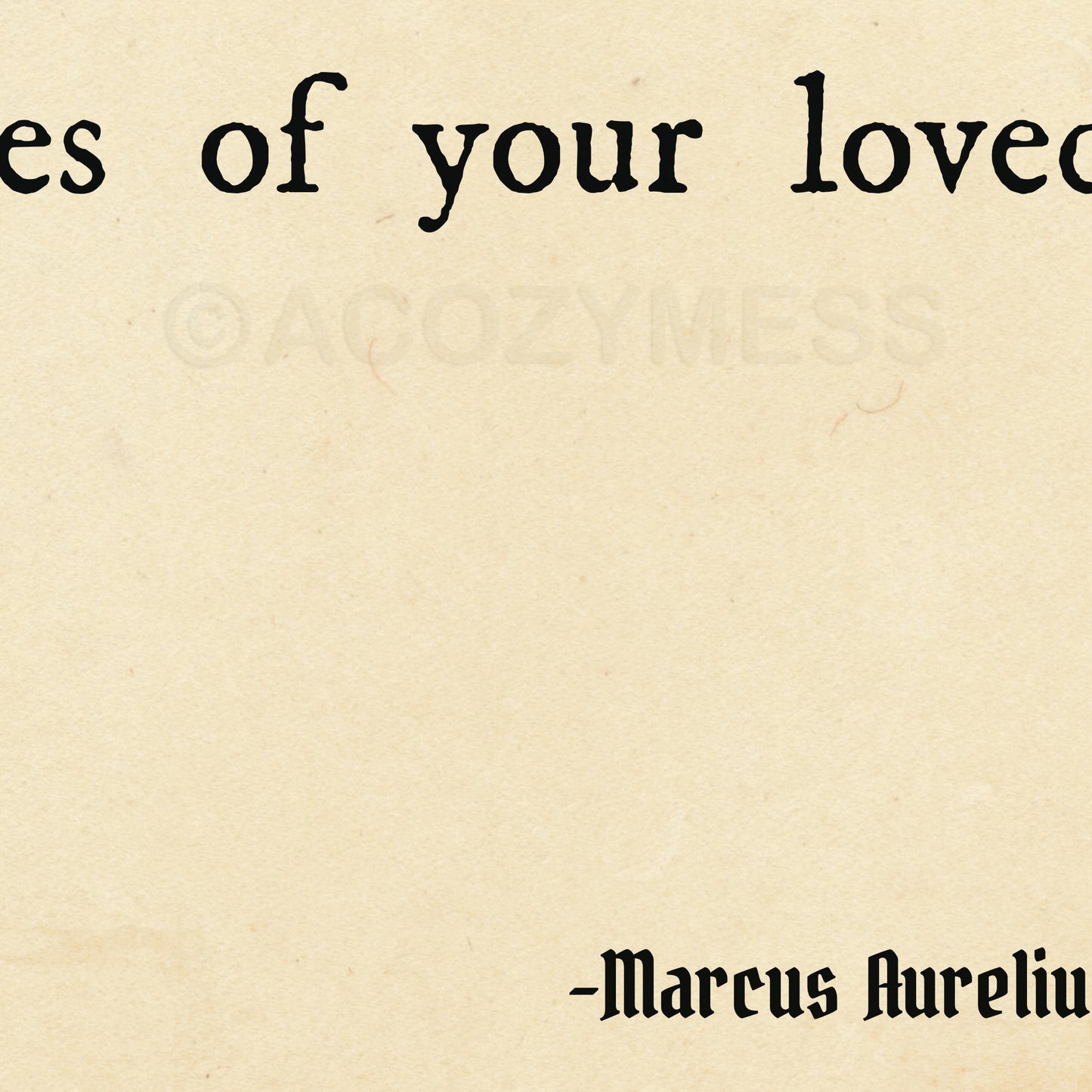 Live a Good Life – Marcus Aurelius Print | Stoic Philosophy Poster | Inspirational Gift - A Cozy Mess