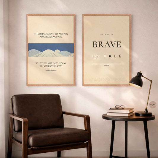 Marcus Aurelius Stoic Wall Art | Motivational Poster for Home & Office Decor - A Cozy Mess