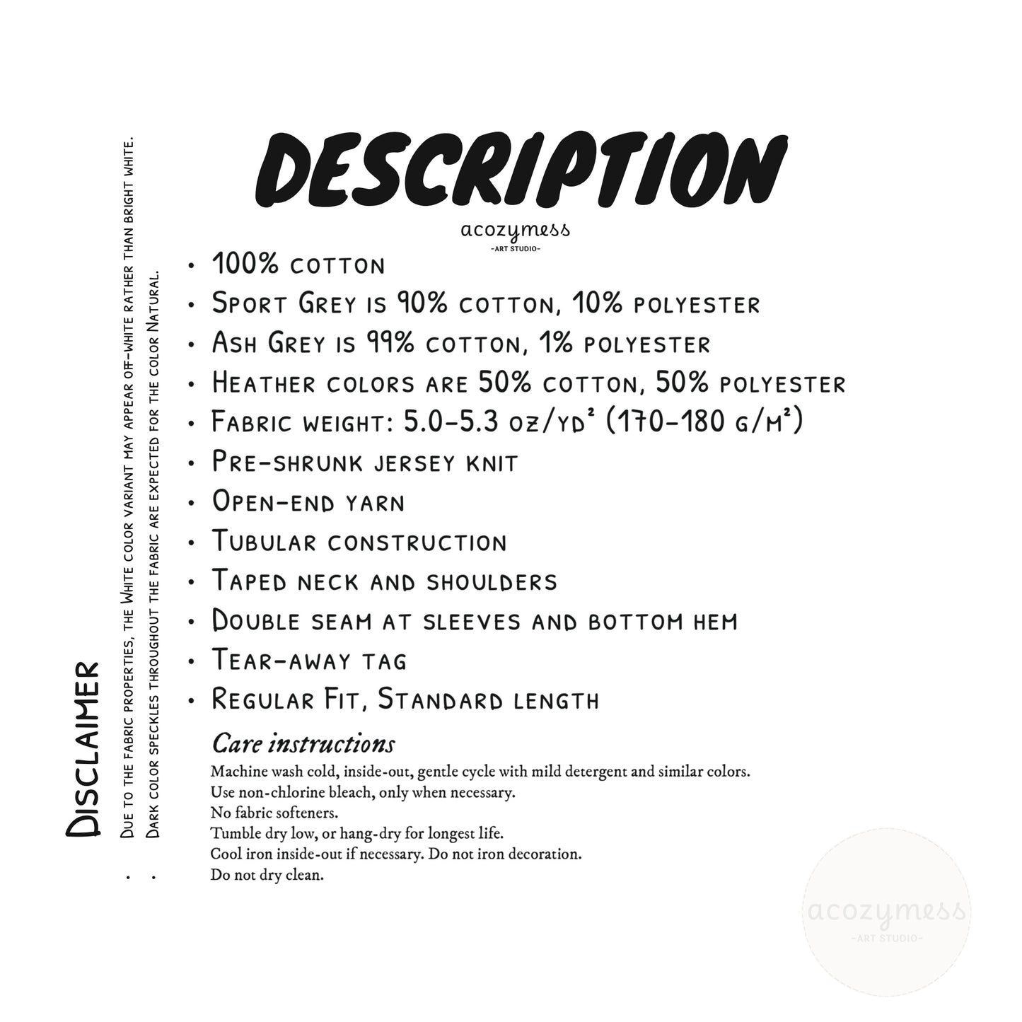 Unisex classic tee description