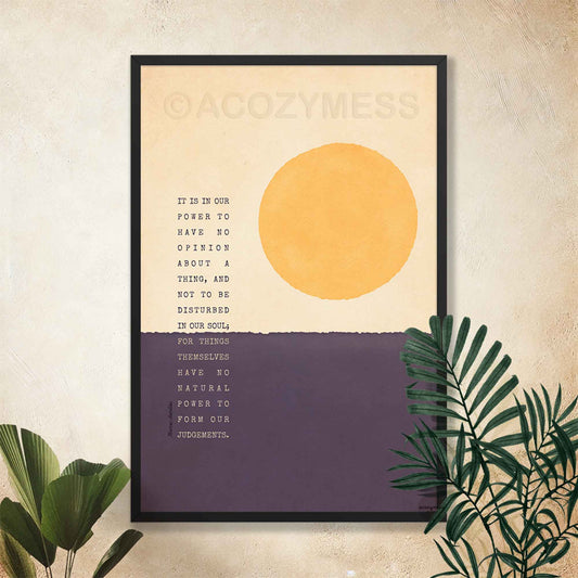 Marcus Aurelius - Inner Peace & Equanimity Stoic Art Poster - A Cozy Mess