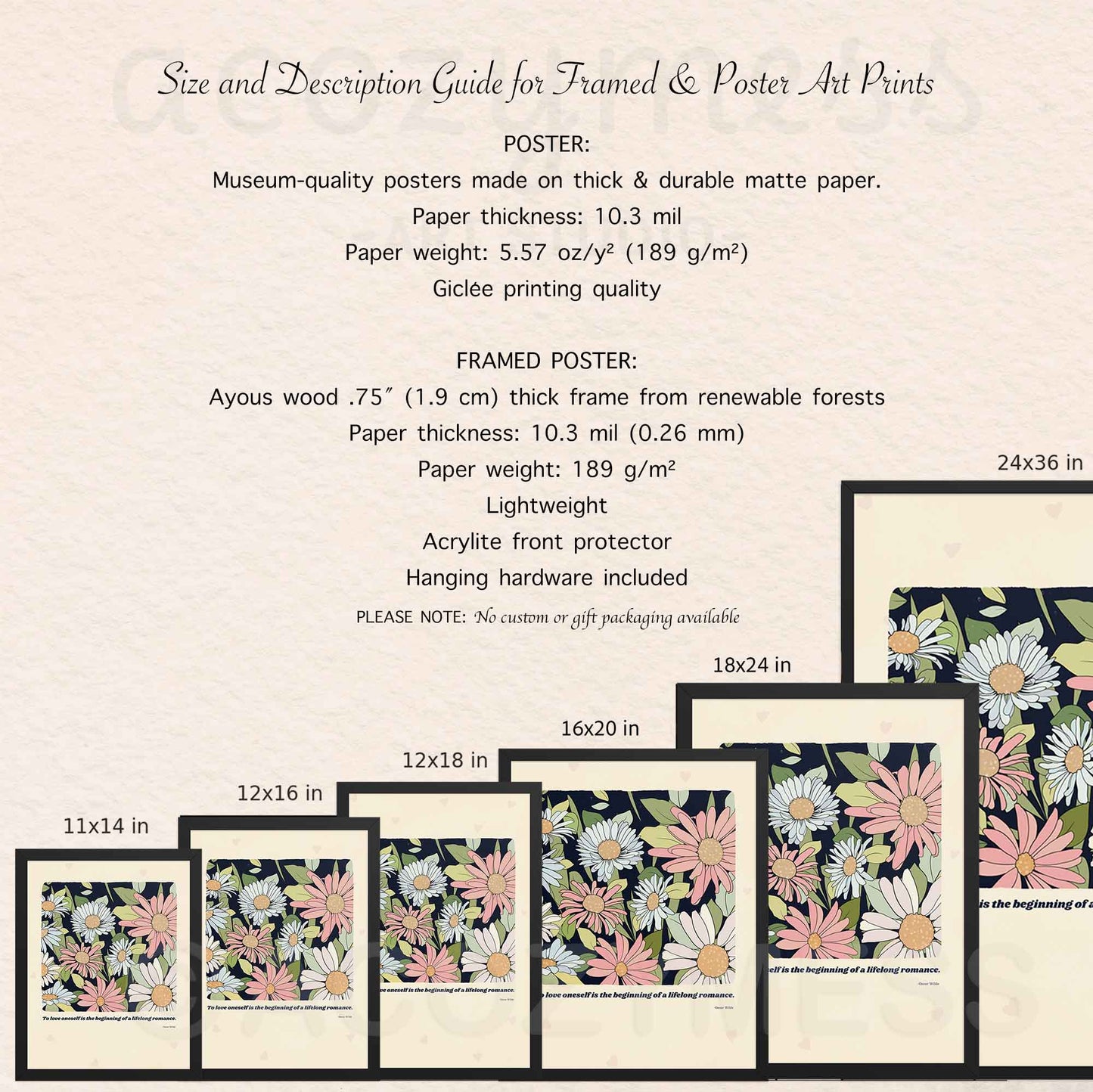 Oscar Wilde Quote Poster – The Beginning of a Lifelong Romance | Self-Care Wall Decor| Classic Literature Prints - A Cozy Mess