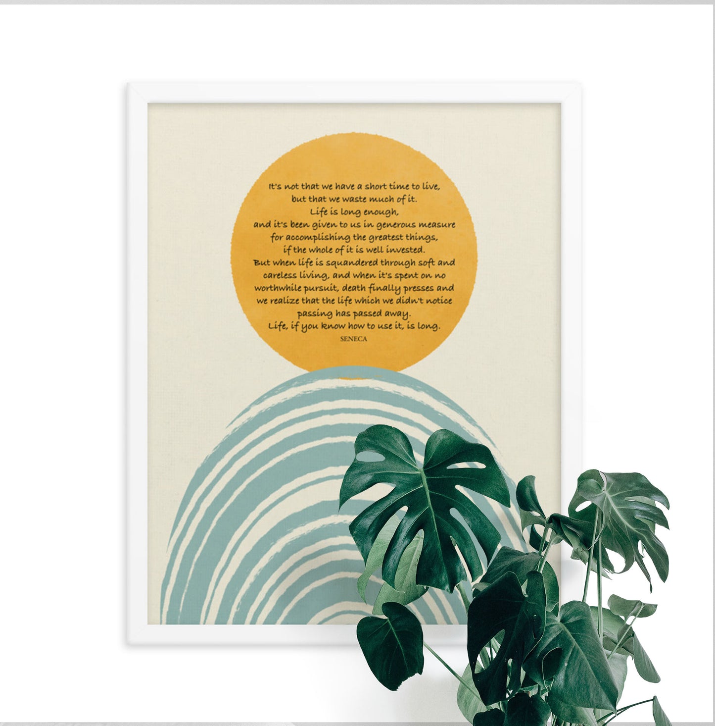 Seneca Quote, Stoic Poster, Stoicism Wall Art - A Cozy Mess