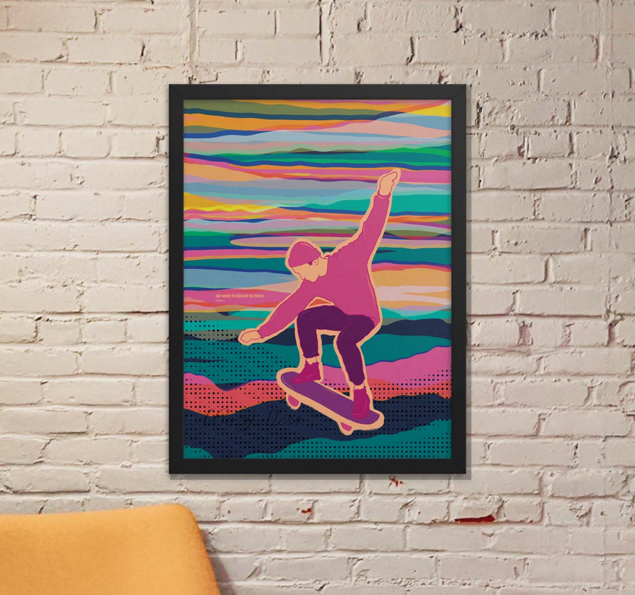 Skateboard Art, Seneca Print, Stoic Poster - A Cozy Mess