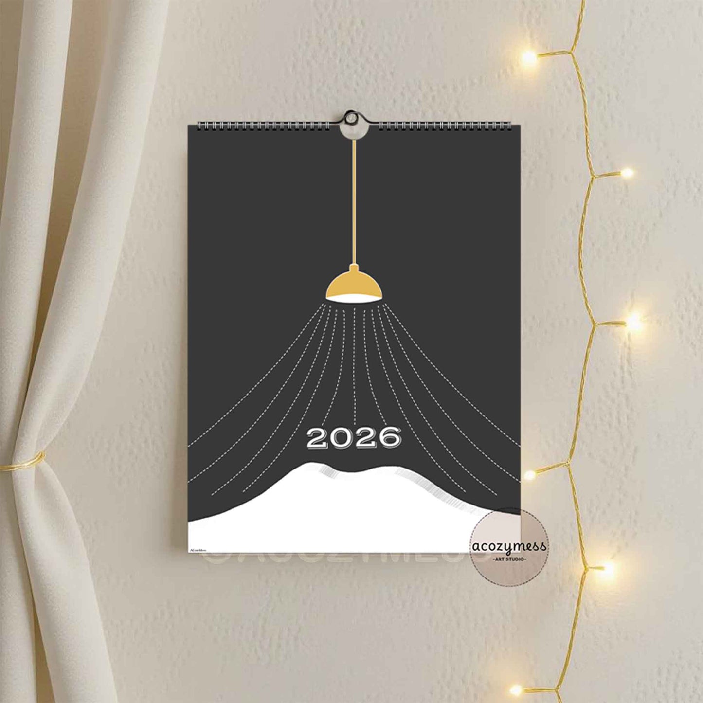 2026 stoic calendar in black and white