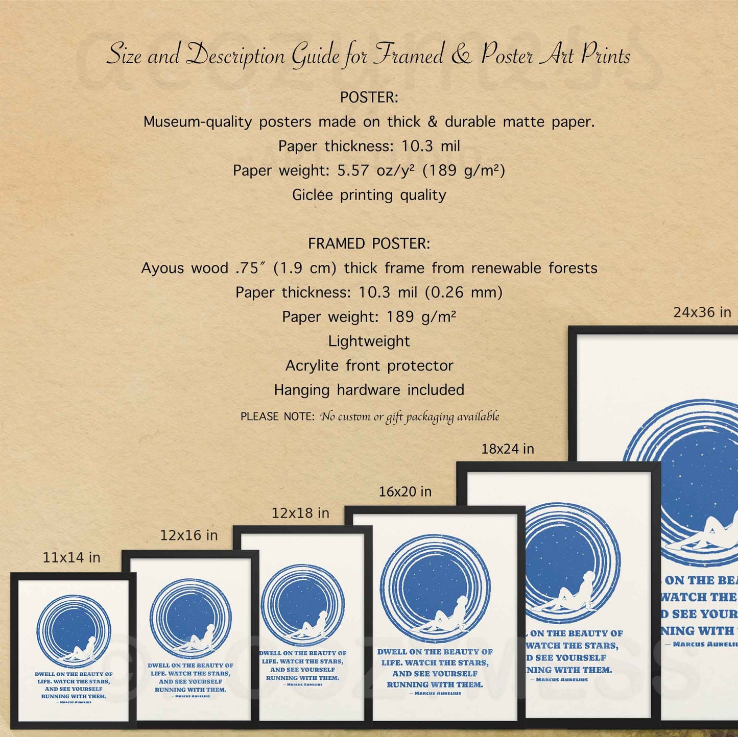 Marcus Aurelius Stoic Quote Poster, Beauty Of Life Art Print, Stoic Wall Art - A Cozy Mess