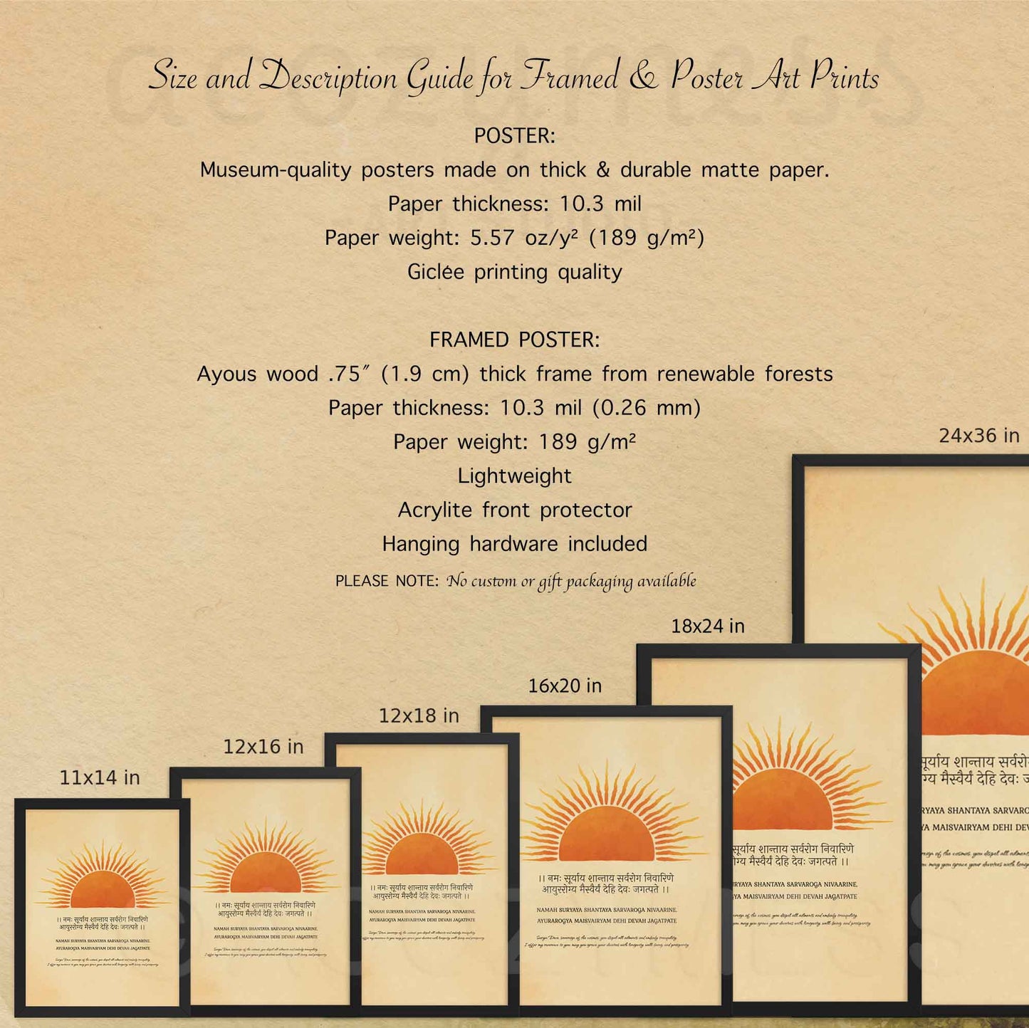 Sun Mantra Print, Om Suryaya Namah Wall Art, Mantra Poster - A Cozy Mess