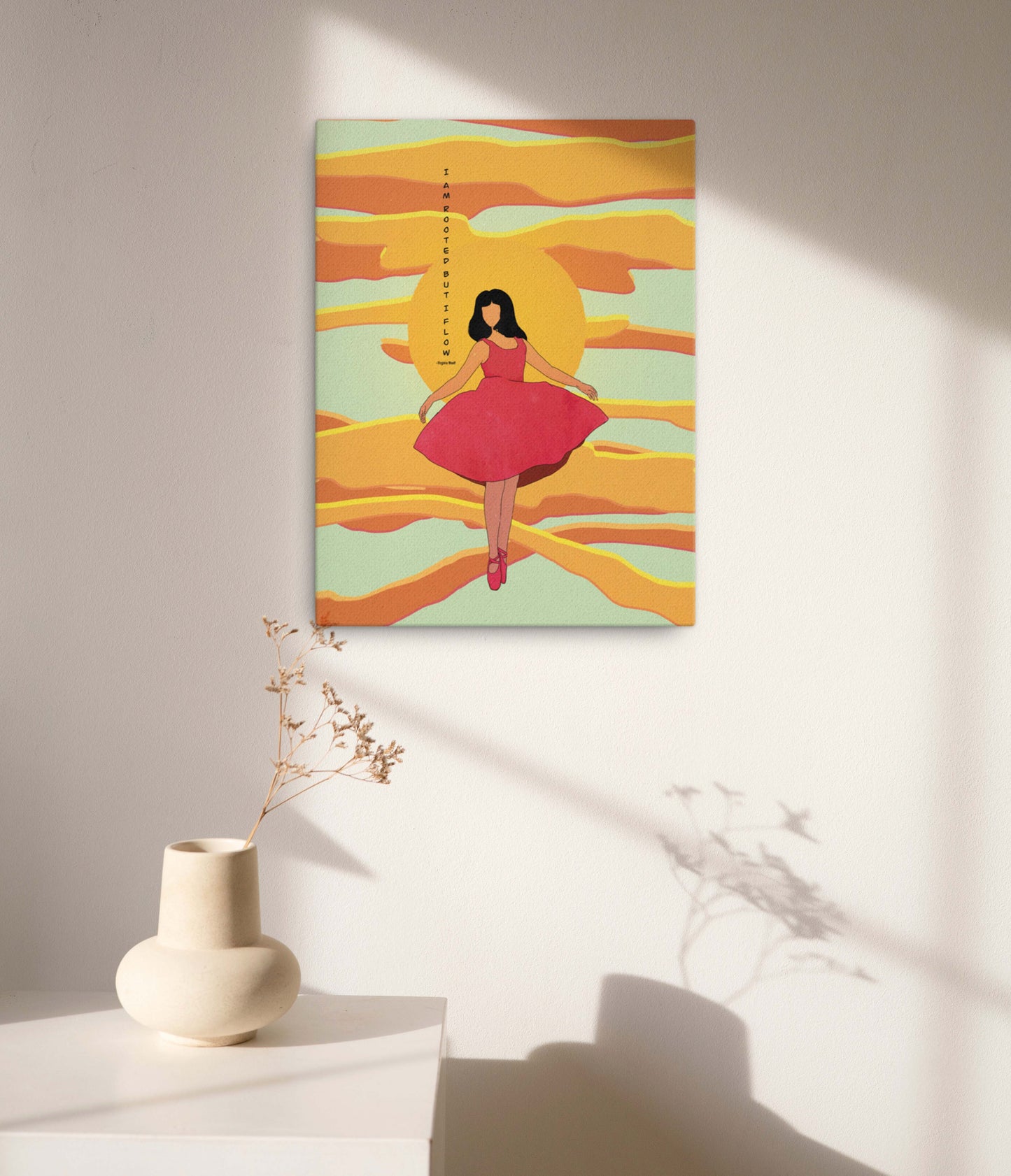 Virginia Woolf Print, I Am Rooted But I Flow, Poster/Framed Poster/Canvas - A Cozy Mess