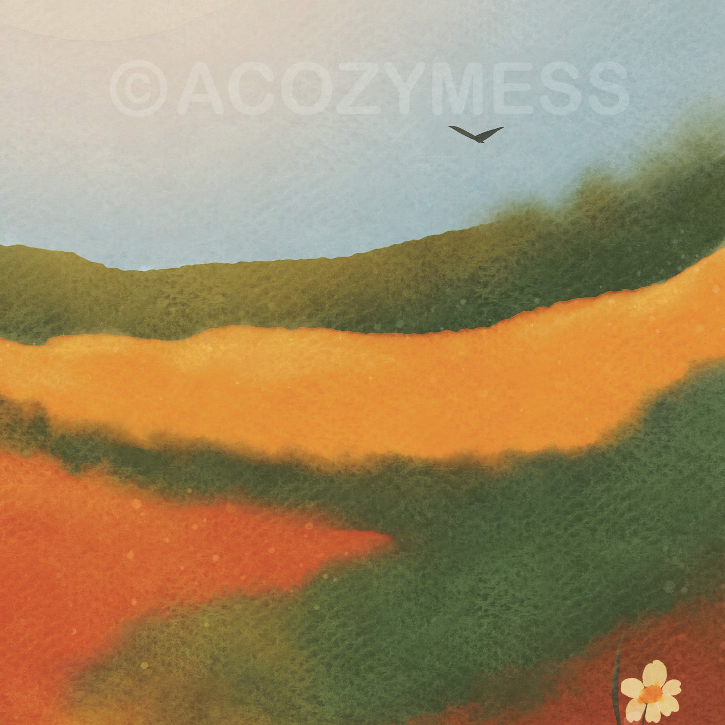 close image of Tao Te Ching, paired with a colorful scenic landscape artwork.