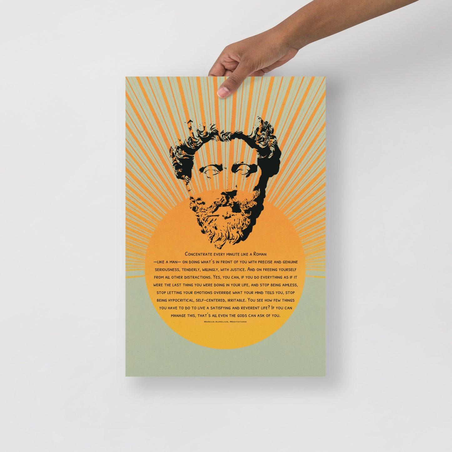 Marcus Aurelius Print, Stoic Poster, Stoicism Wall Art - A Cozy Mess
