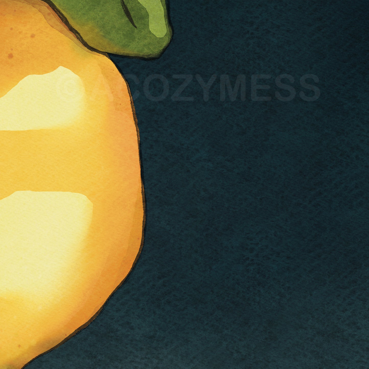 close image of lemon print