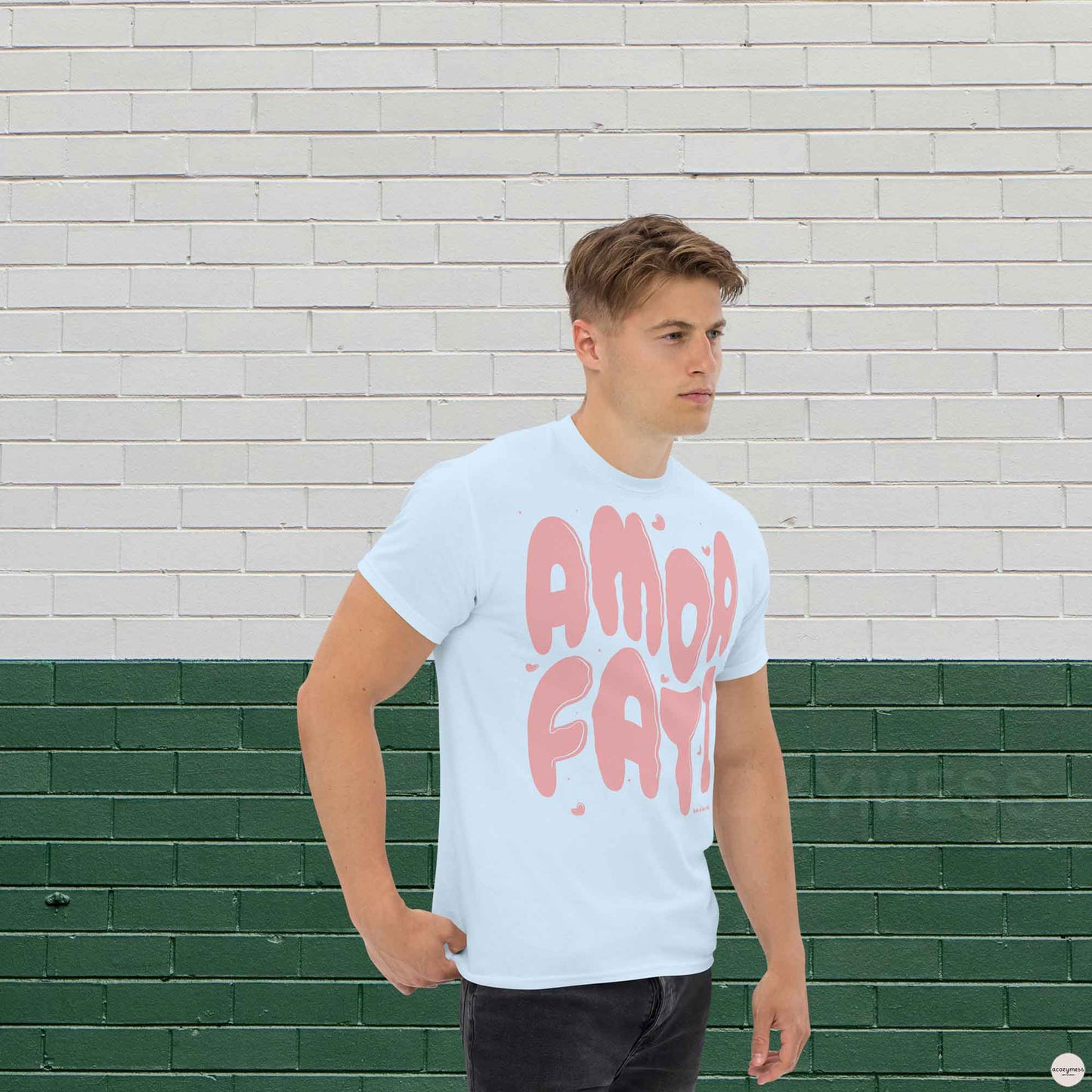 Amor Fati stoic philosophy light blue TShirt