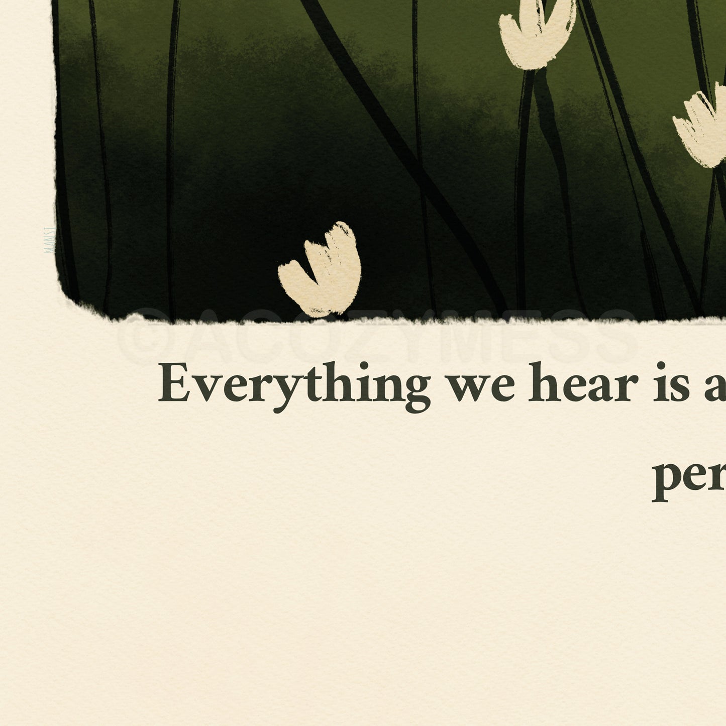 Marcus Aurelius on Opinion & Perspective | Stoic Wall Art | Philosophy Poster - A Cozy Mess