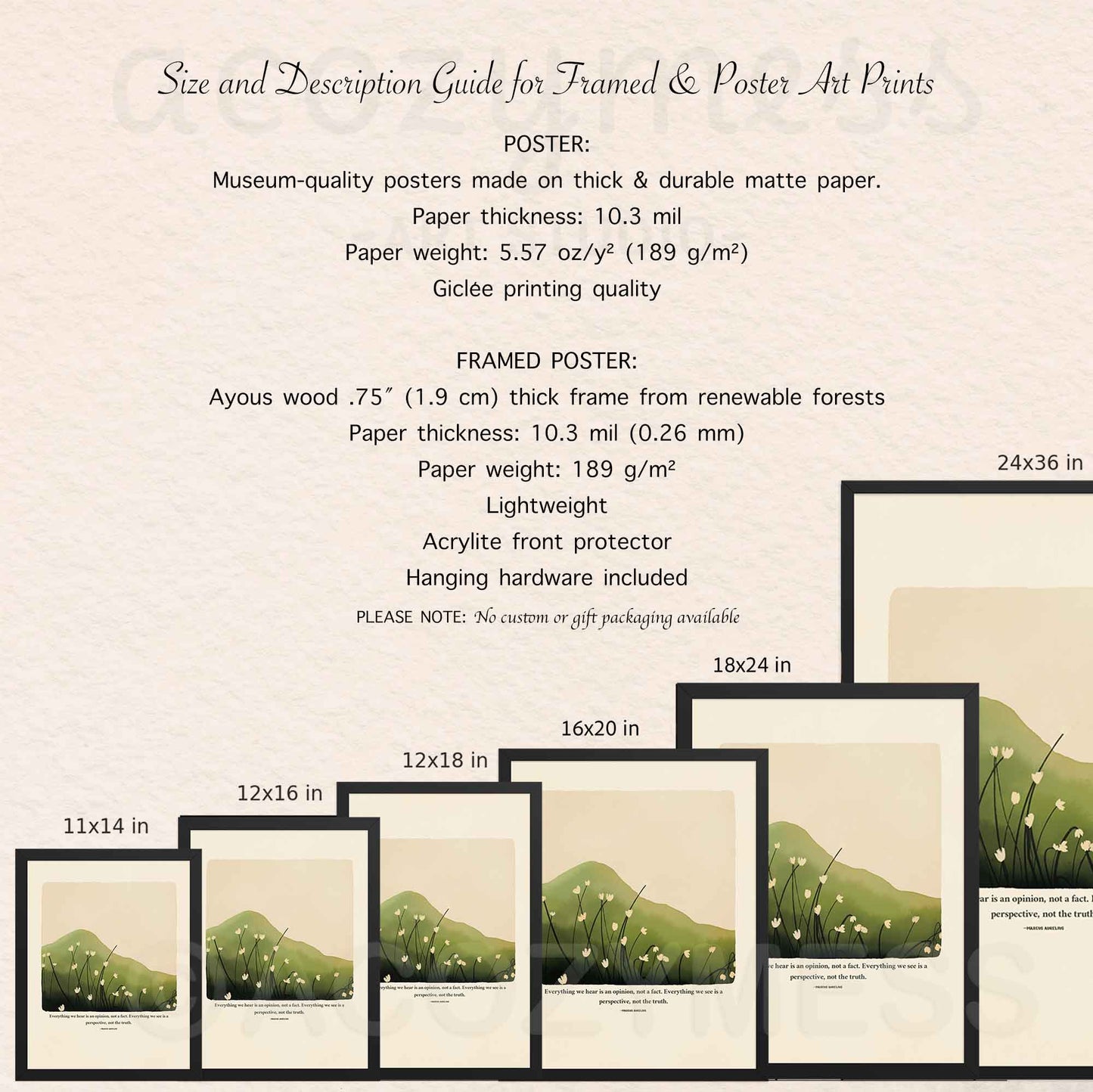 Marcus Aurelius on Opinion & Perspective | Stoic Wall Art | Philosophy Poster - A Cozy Mess