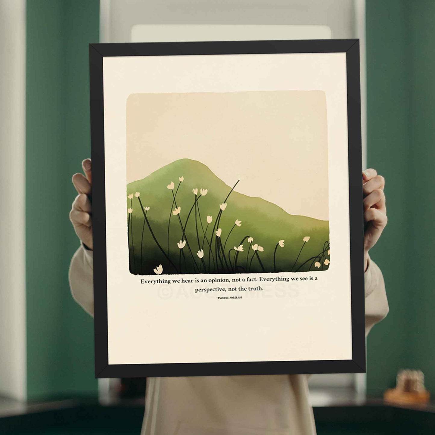 Marcus Aurelius on Opinion & Perspective | Stoic Wall Art | Philosophy Poster - A Cozy Mess