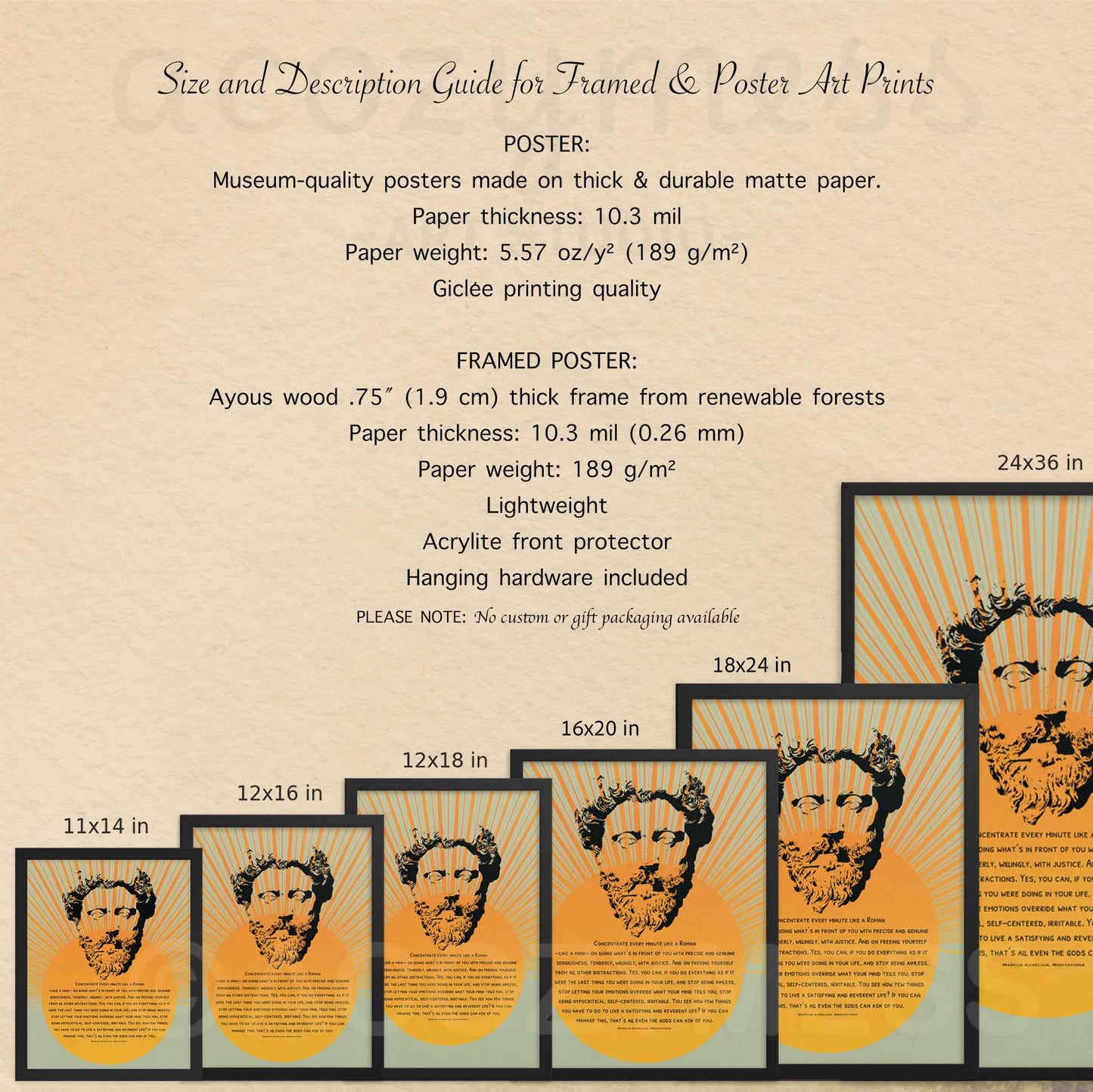 Marcus Aurelius Poster, Stoic Philosophy Poster, Motivational Poster - A Cozy Mess