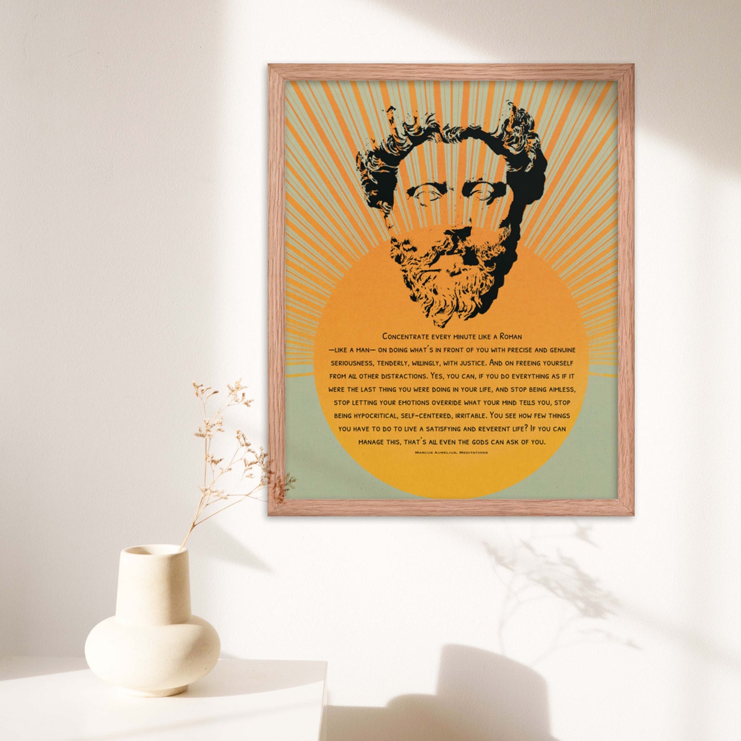 Marcus Aurelius Print, Stoic Poster, Stoicism Wall Art - A Cozy Mess
