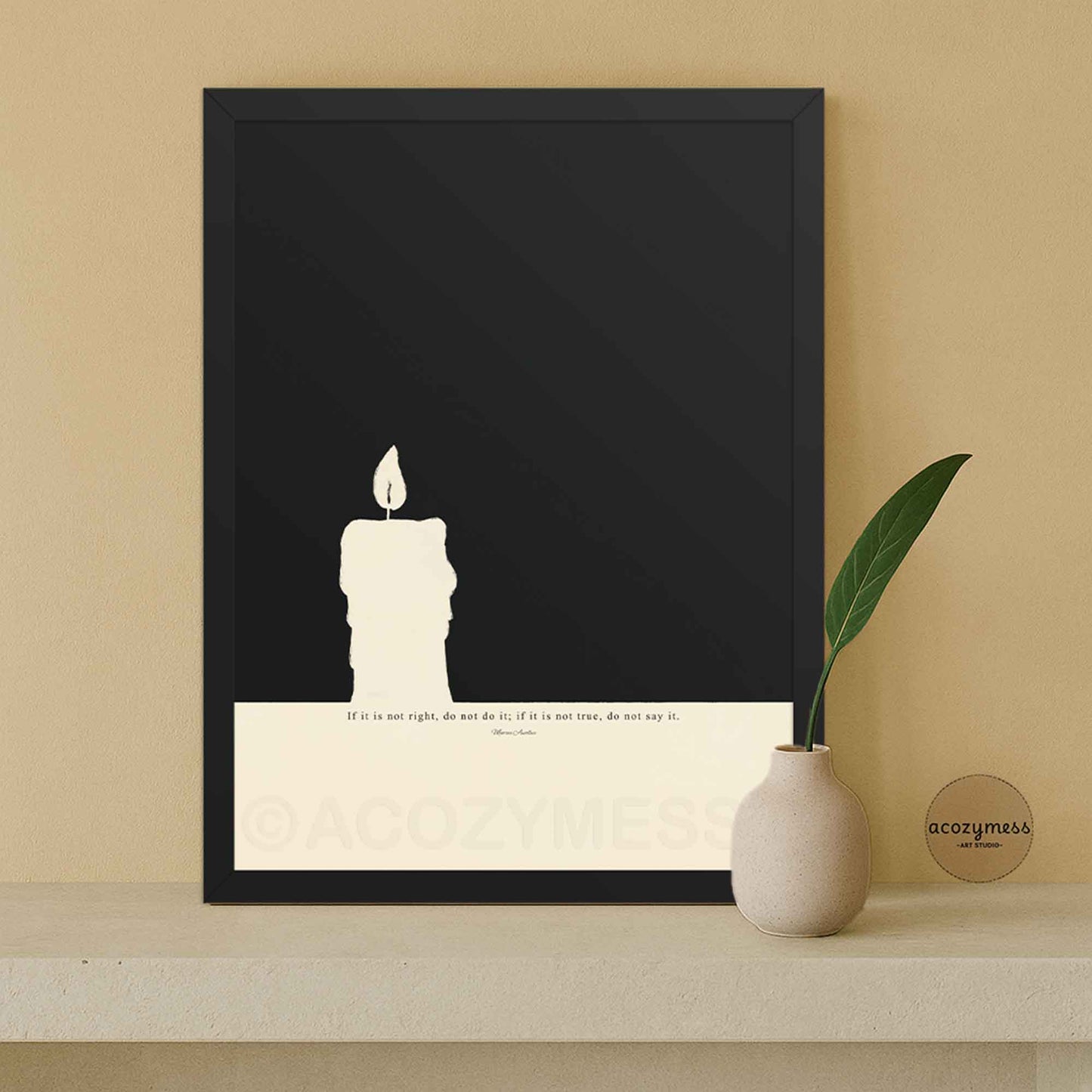 Stoic poster | Marcus Aurelius Print | Stoicism Wall Art | Philosophy Poster
