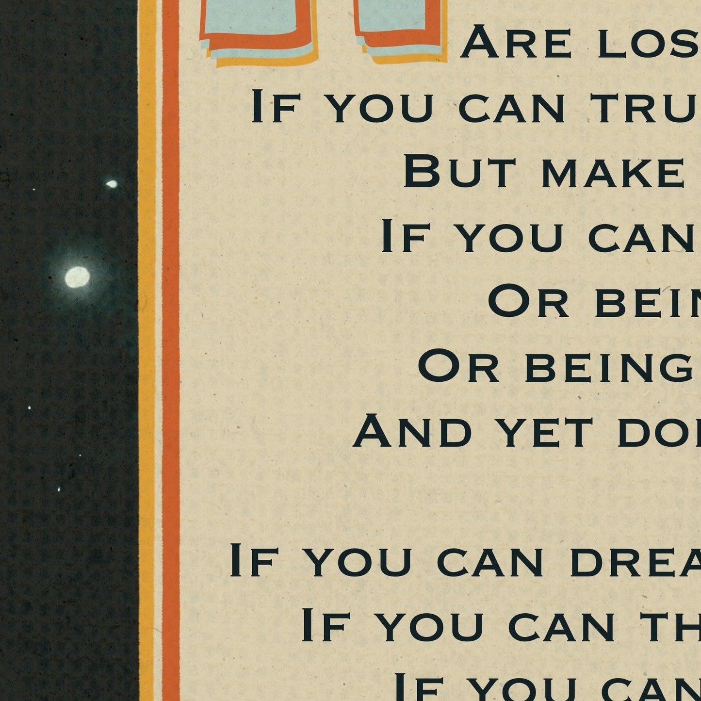 If poem by rudyard kipling poem print