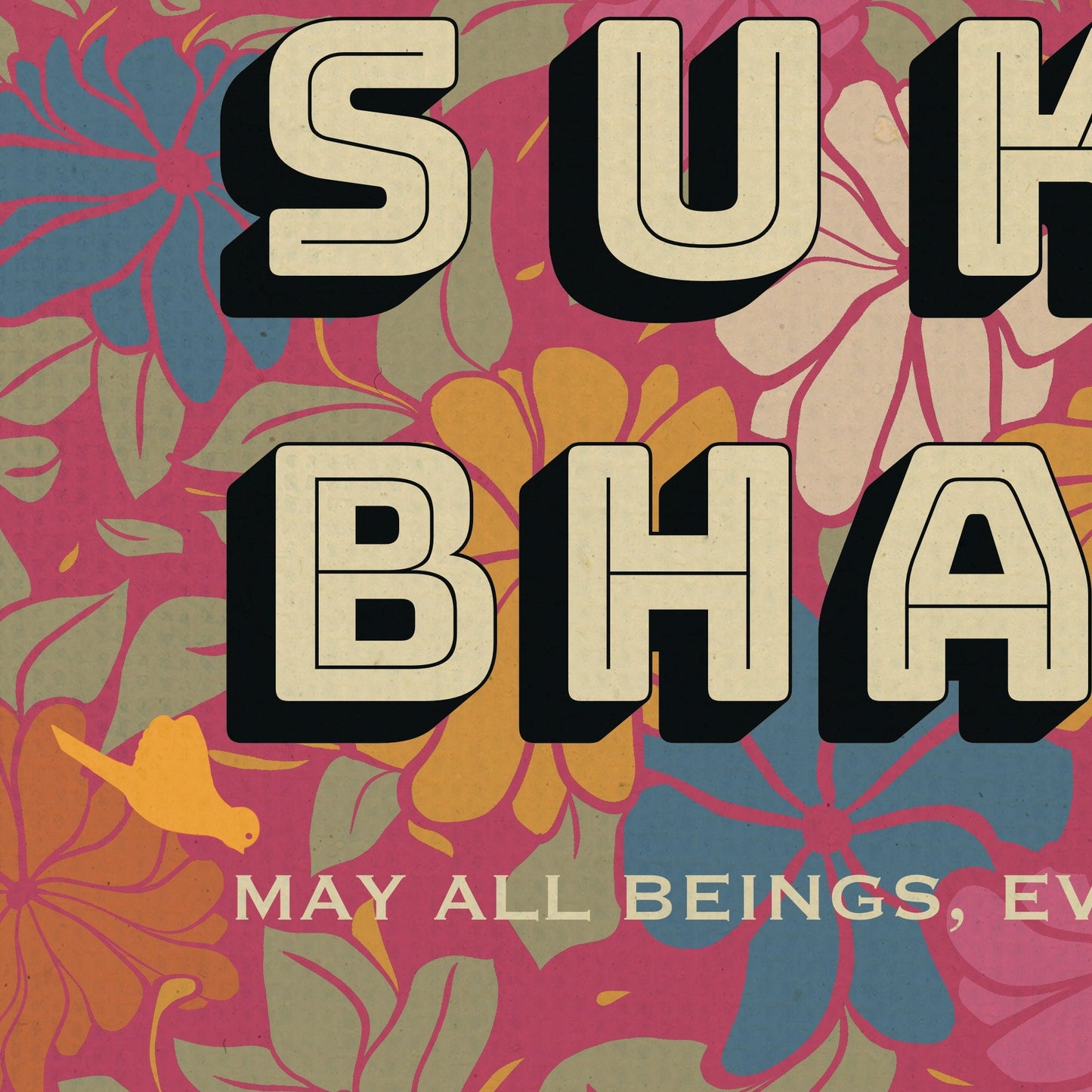Lokah Samastah Sukhino Bhavantu, Peace Mantra Poster, Meditation Chant Print