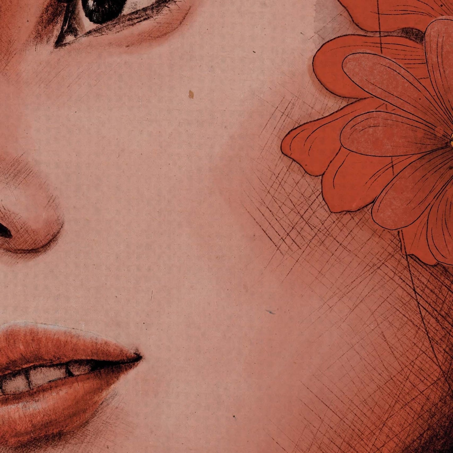 Close image of Floral Woman Portrait