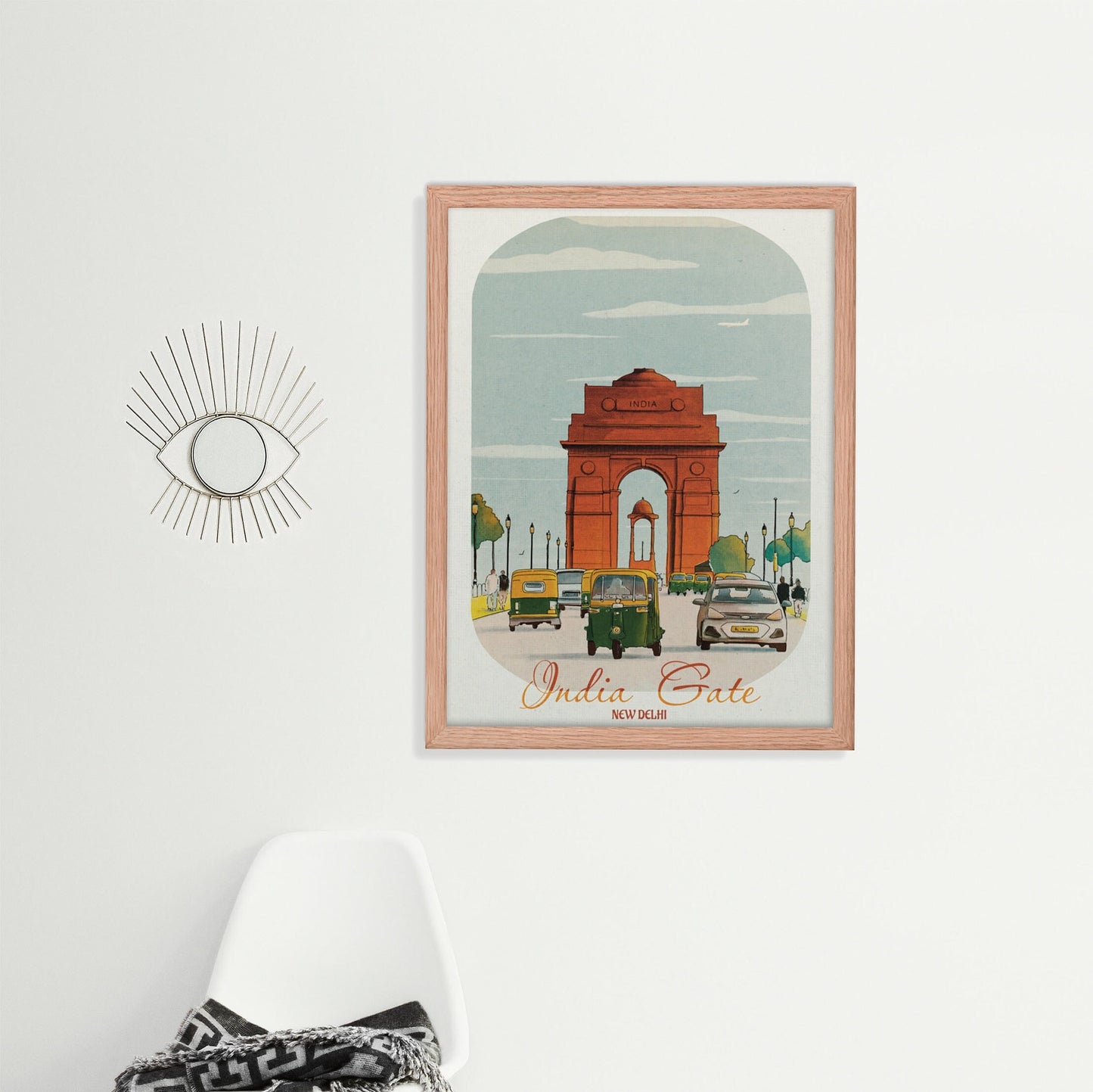 India Gate, New Delhi India Poster, Travel Art Prints & Posters