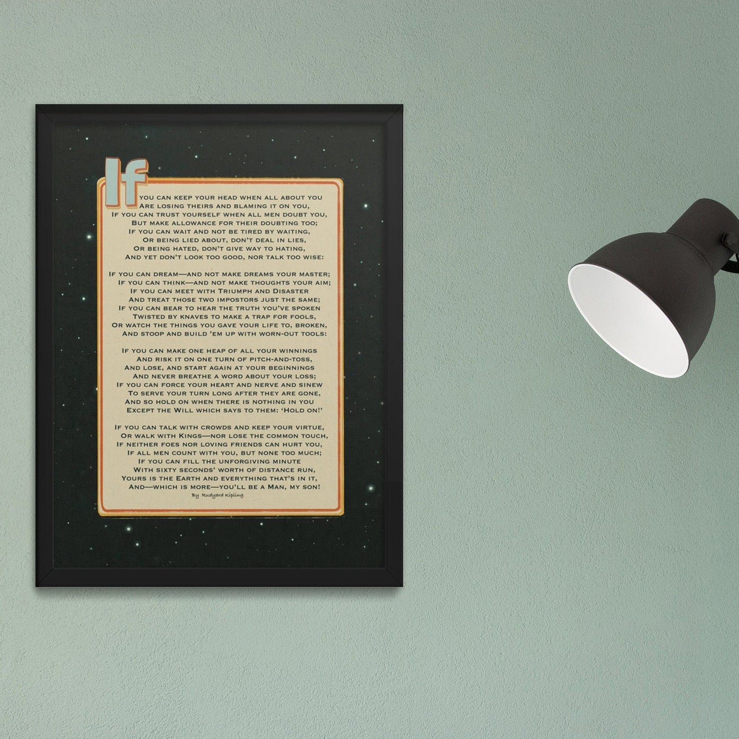 If Rudyard Kipling Poem Print, Father to Son gift , Graduation Gift