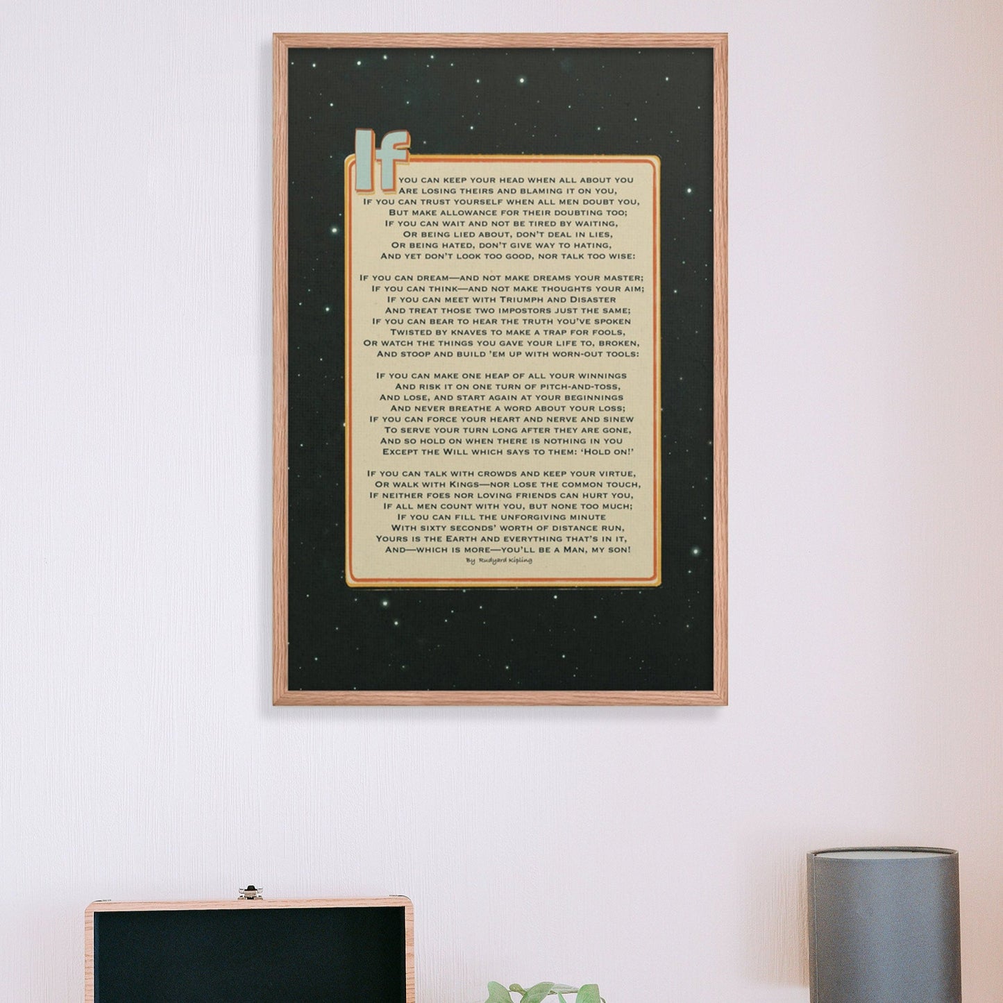 If Rudyard Kipling Poem Print, Father to Son gift , Graduation Gift