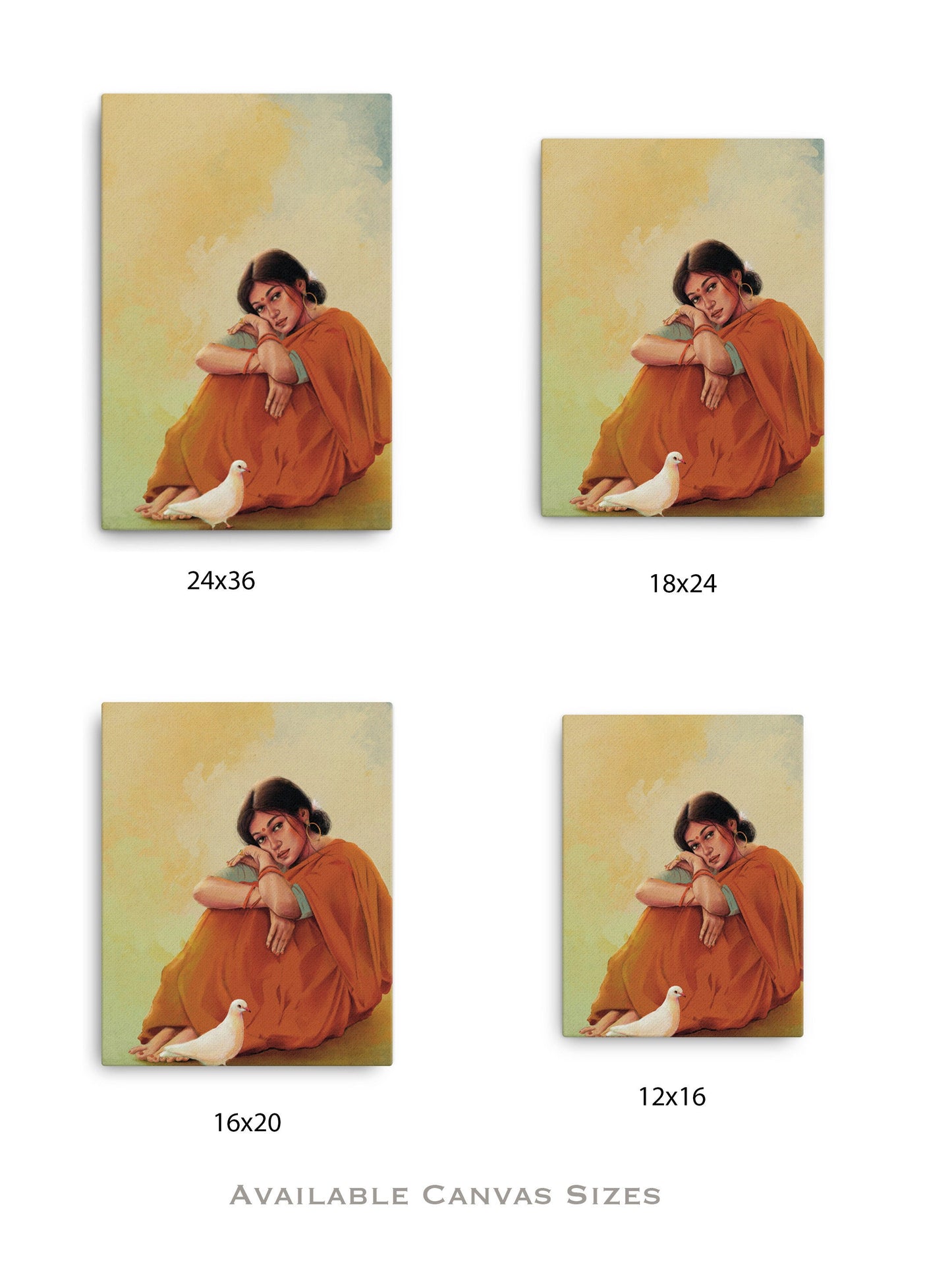 Woman Wall Art, Indian Woman Wall Art Print, Indian Home decor
