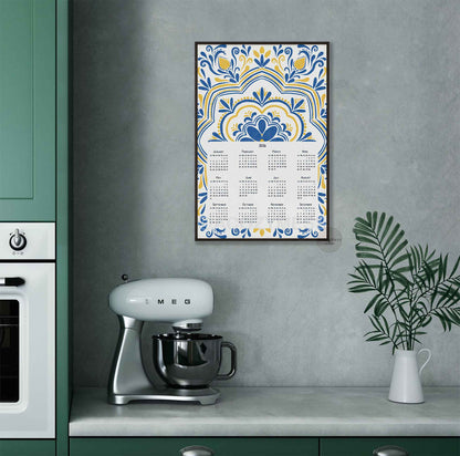 2026 Yearly Calendar — Boho Mediterranean Art Wall Calendar for Home, Office, or Studio - A Cozy Mess