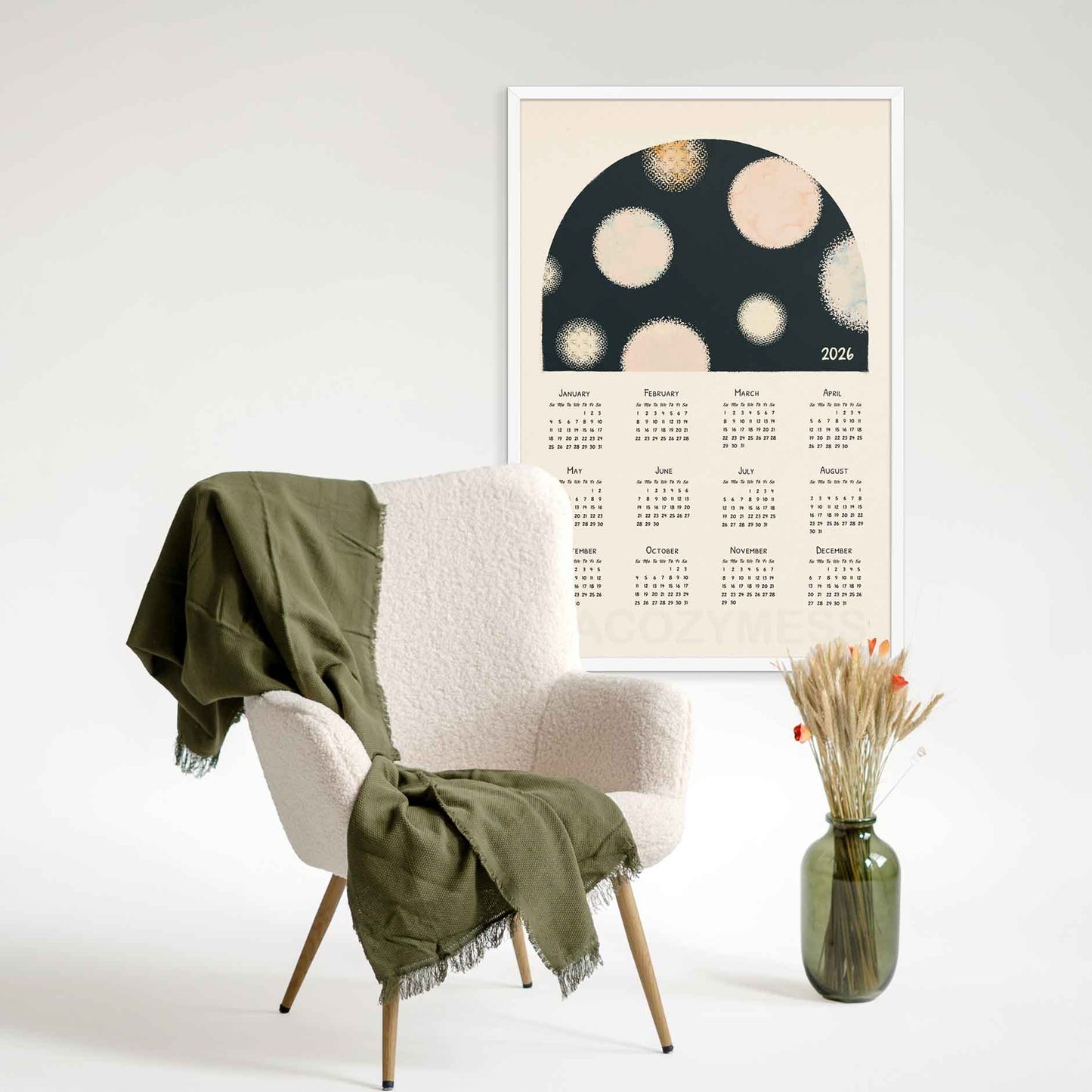  2026 Abstract Art Calendar 