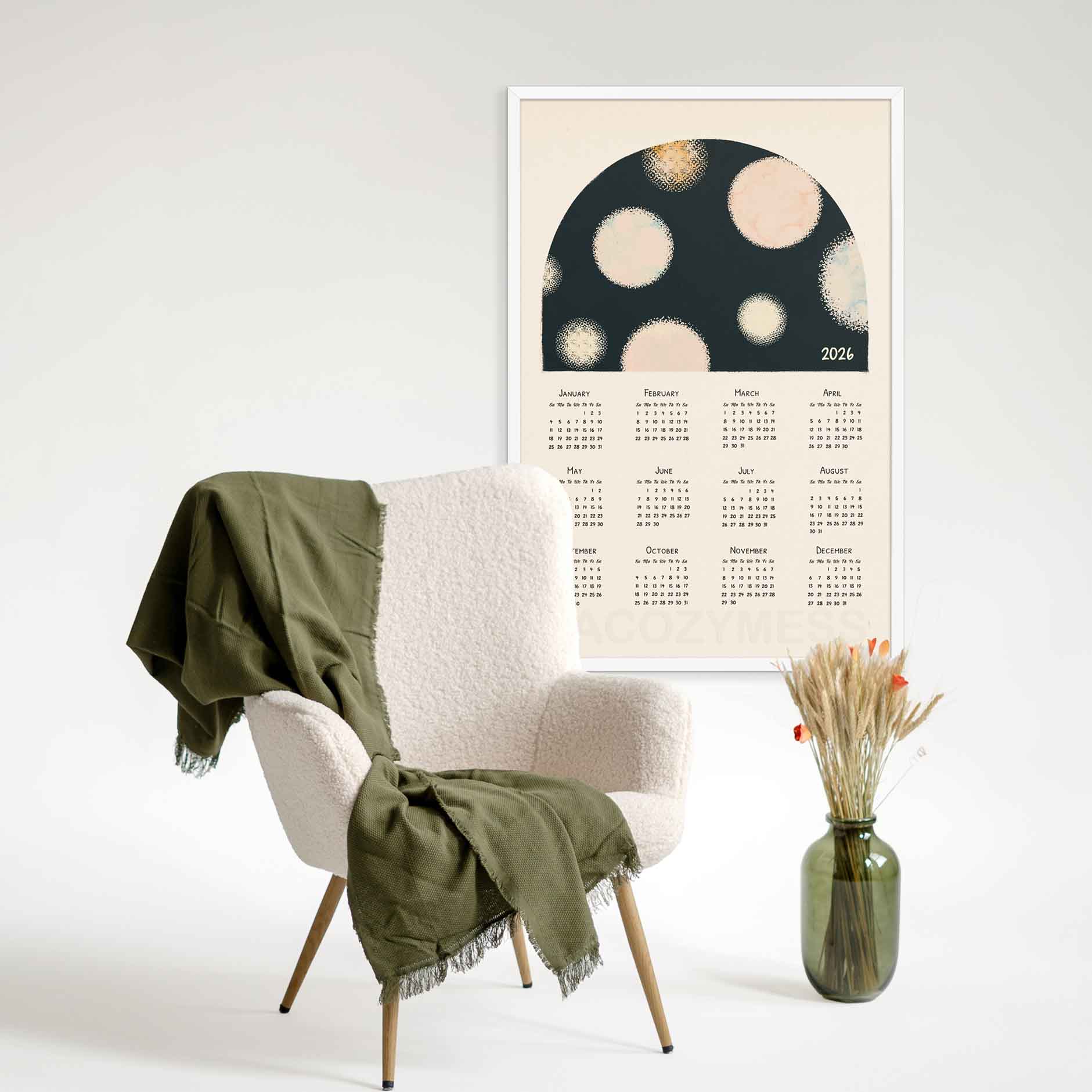  2026 Abstract Art Calendar 