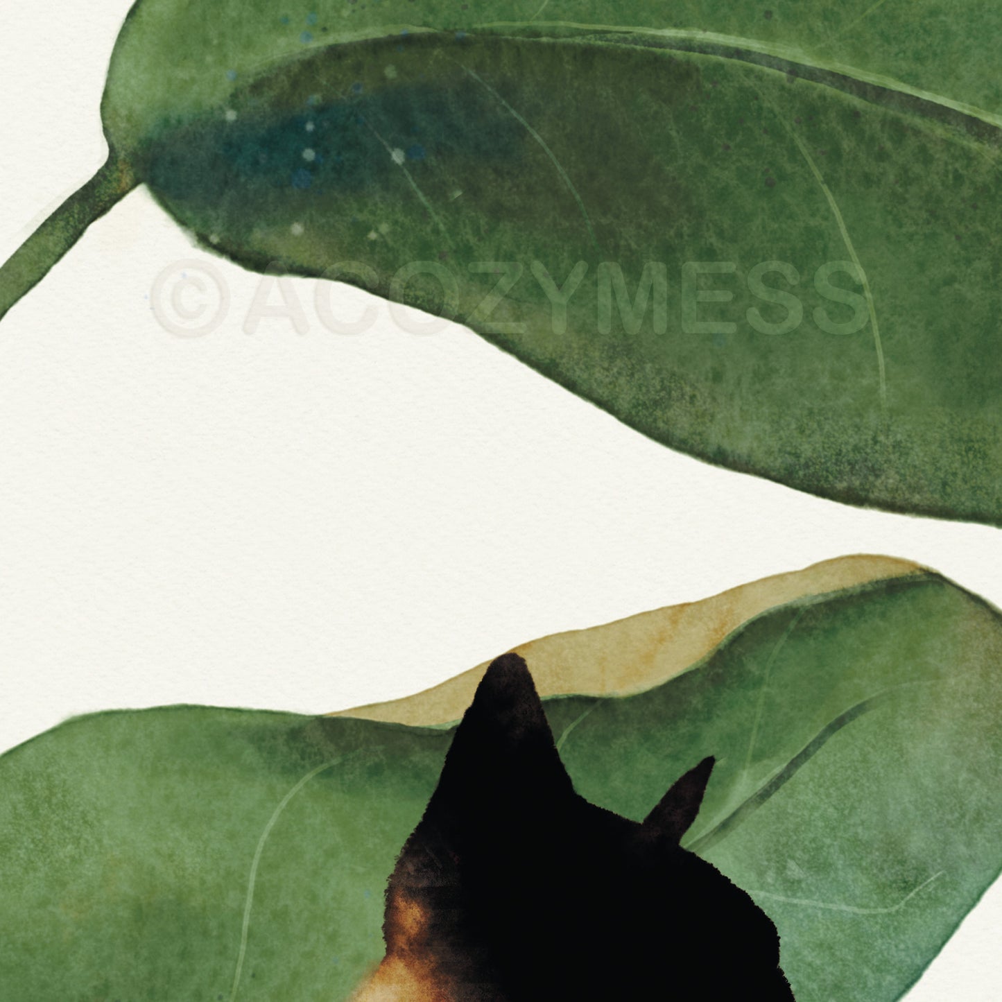 cat wall art poster-close up iamge