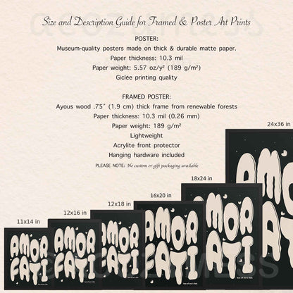 Amor Fati Framed and Unframed Poster