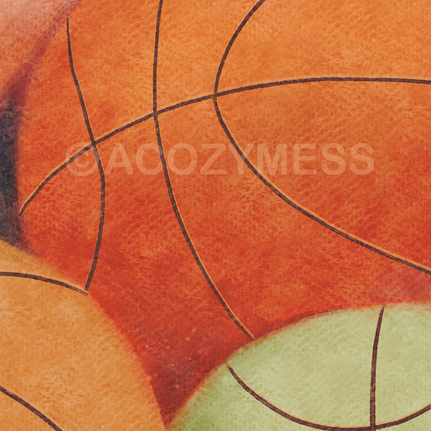 basketball ball wall art close up image