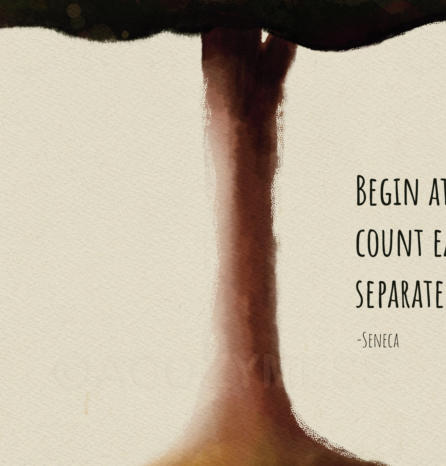 Begin At Once To Live By Seneca, Stoic Wall Art