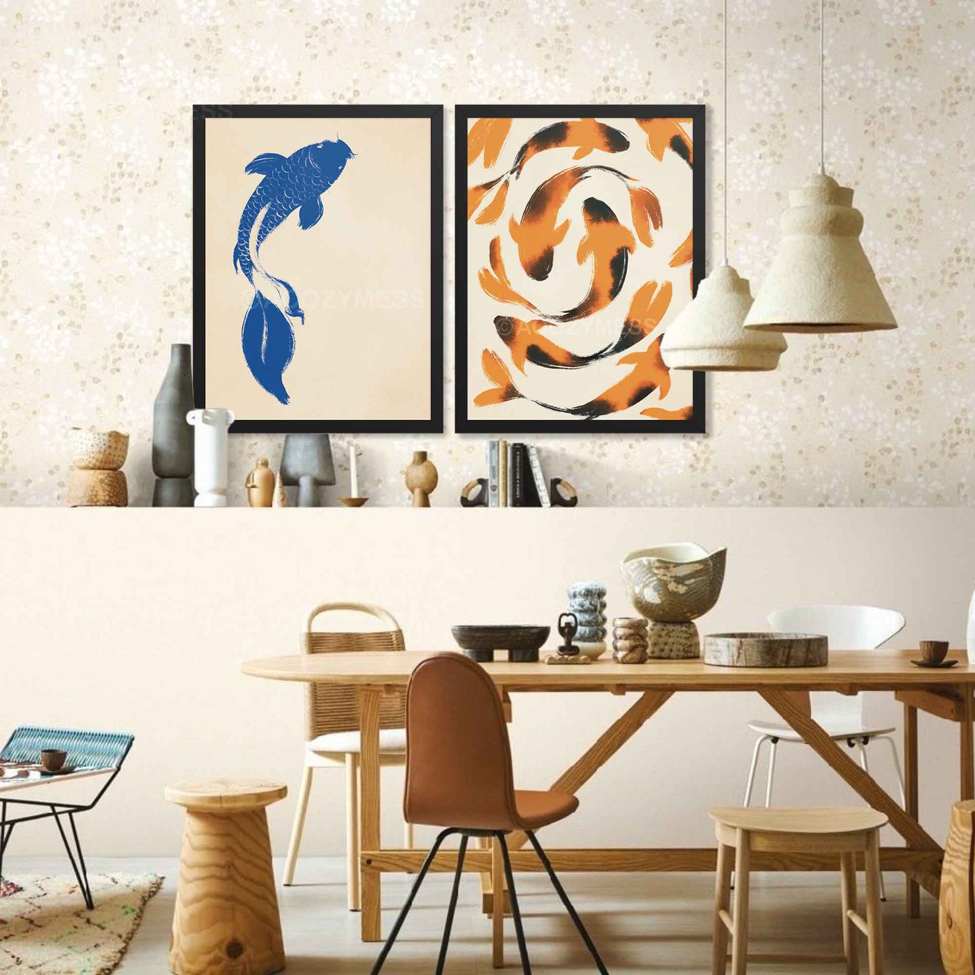 Koi fish wall art prints 