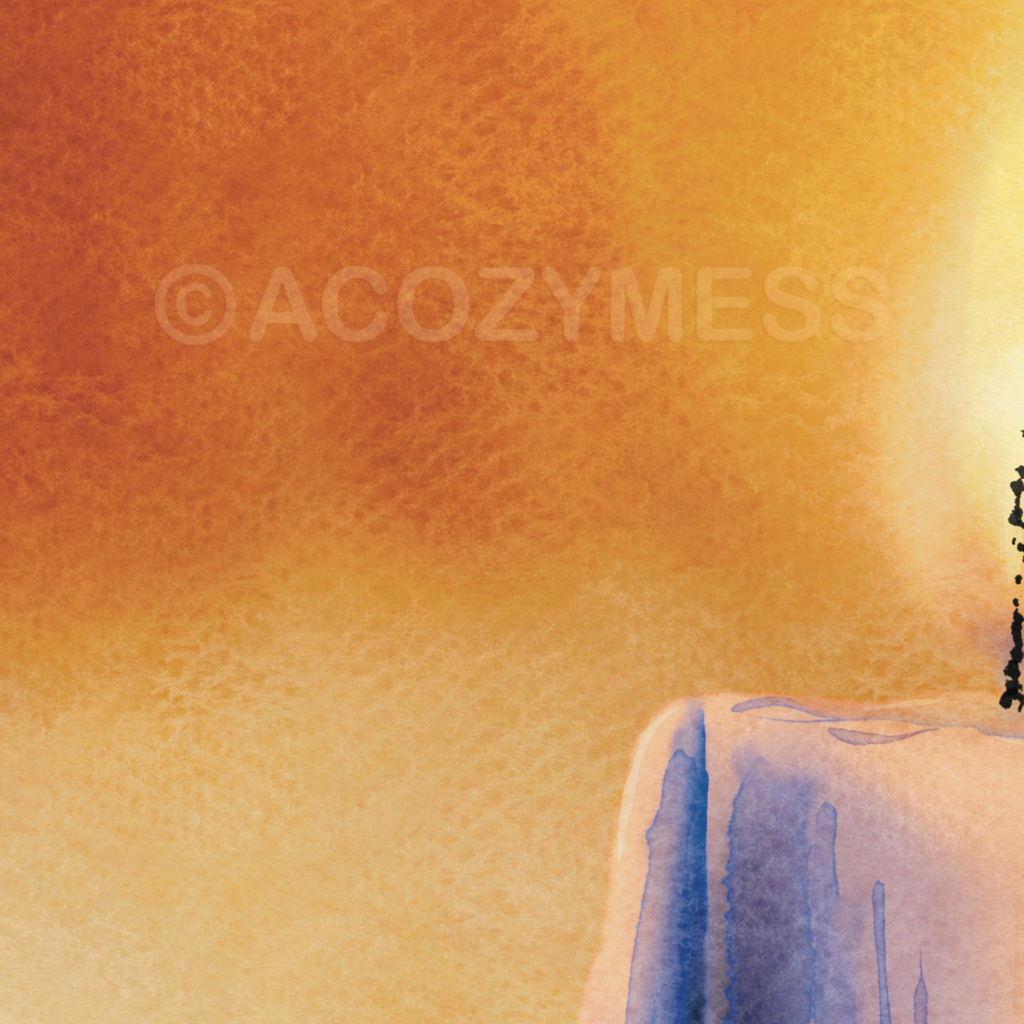 Candle - Zen Wall Art | Warm Wall Decor for Calm & Cozy Spaces - A Cozy Mess