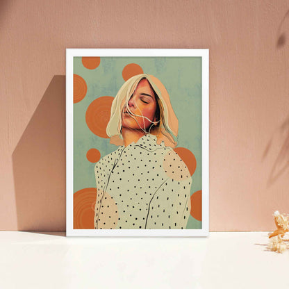 Woman Art Poster, Woman Portrait Painting, Feminine Art Decor - A Cozy Mess