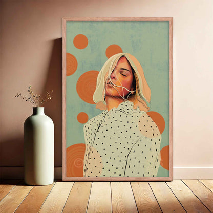 Woman Art Poster, Woman Portrait Painting, Feminine Art Decor - A Cozy Mess