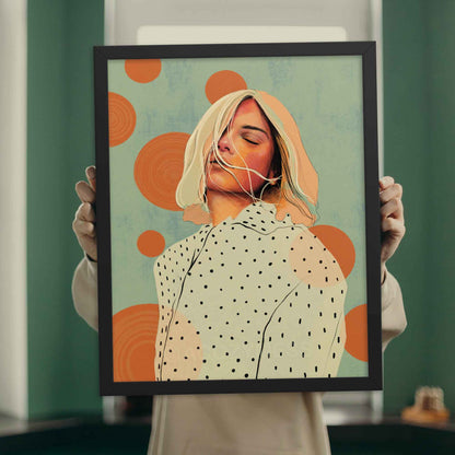 Woman Art Poster, Woman Portrait Painting, Feminine Art Decor - A Cozy Mess