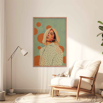 Woman Art Poster, Woman Portrait Painting, Feminine Art Decor - A Cozy Mess