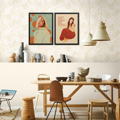 Woman Art Poster, Woman Portrait Painting, Feminine Art Decor - A Cozy Mess