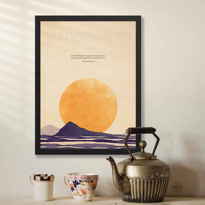 Resilience Quote Print | Out of Suffering Have Emerged the Strongest Souls | E.H. Chapin | Motivational Gift Wall Art