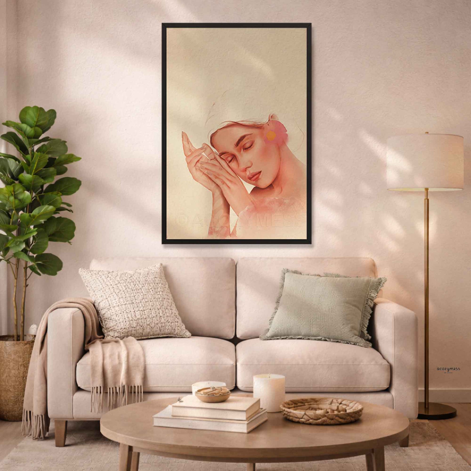 Feminine Portrait Wall Art - Cozy Home Decor - A Cozy Mess