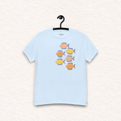 Fish Tshirt in light blue color